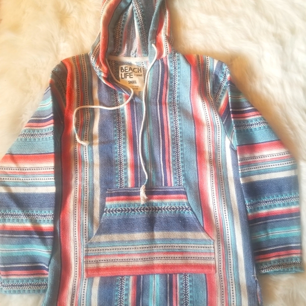 BEACH LIFE BY LA DRFT HOODED PONCHO